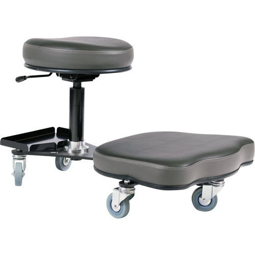 Flex Ergonomic Chair, Vinyl, Black/Grey Maritime Industrial Rubber