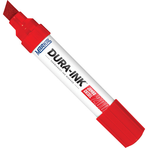 Marqueur no 200 Dura-Ink, Rouge, Pointe Ciseau Maritime Industrial Rubber