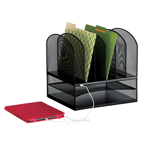 Onyx USB Powered Desk Organizer Maritime Industrial Rubber