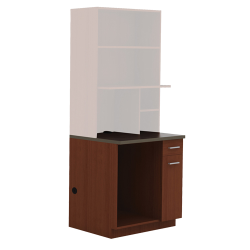 Armoire modulaire, M&eacute;lamine, 39" h x 36" la x 25" P, Acajou Maritime Industrial Rubber