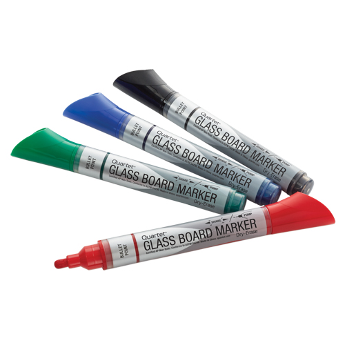 Premium Glass Dry-Erase Markers, Assorted, Bullet Tip Maritime Industrial Rubber