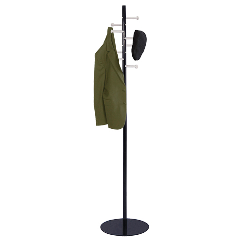 Porte-manteau de style t&ecirc;te de clou, 67" ha, Noir, 8 Crochet(s) Maritime Industrial Rubber