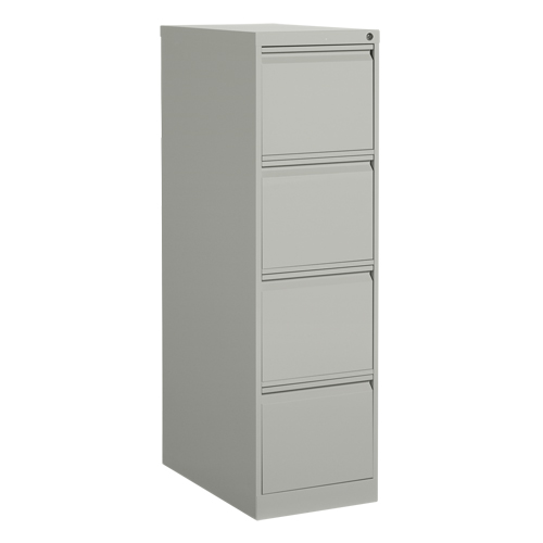 Classeur vertical, Acier, 4 tiroirs, 15-1/7" la x 25" p x 52" h, Gris Maritime Industrial Rubber