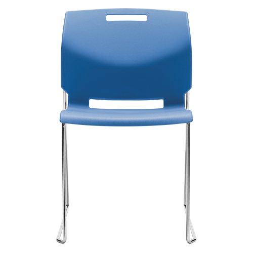 Chair, Plastic, 32-1/2" High, 300 lbs. Capacity, Blue Maritime Industrial Rubber