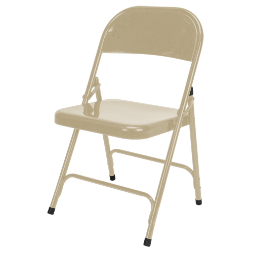 Chaise pliante, Acier, Beige, Capacit&eacute; 300 lb Maritime Industrial Rubber
