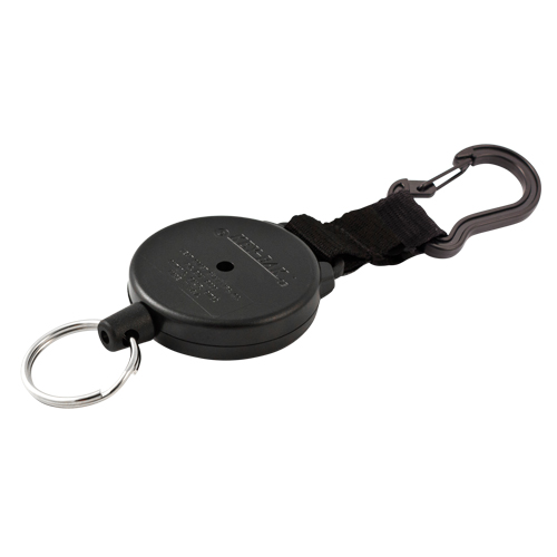 Mousqueton porte-cl&eacute;s r&eacute;tractable Securit, Polycarbonate, C&acirc;ble 28", Fixation Mousqueton Maritime Industrial Rubber