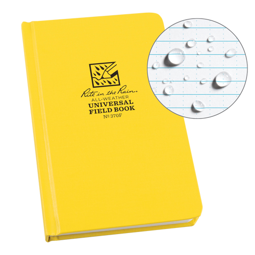 Bound Book, Hard Cover, Yellow, 160 Pages, 4-5/8" W x 7-1/4" L Maritime Industrial Rubber