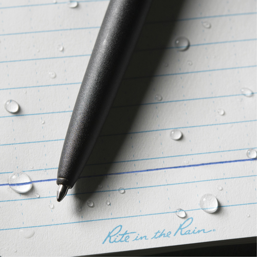 All-Weather Metal Pen, Blue, 0.8 mm, Retractable Maritime Industrial Rubber
