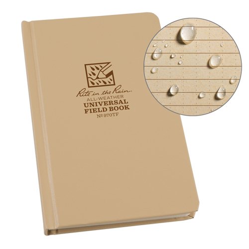 Livre reli&eacute;, Couverture rigide, Havane, 160 Pages, 4-5/8" , 7-1/4"  Maritime Industrial Rubber