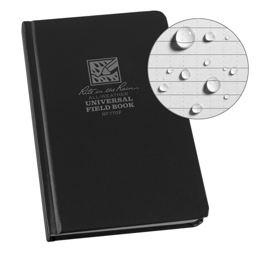 Livre reli&eacute;, Couverture rigide, Noir, 160 Pages, 4-5/8" , 7-1/4"  Maritime Industrial Rubber