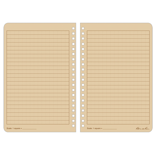 Side-Spiral Notebook, Soft Cover, Tan, 64 Pages, 4-5/8" W x 7" L Maritime Industrial Rubber