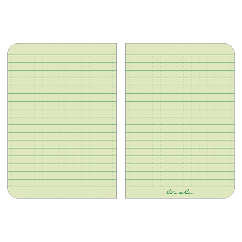 Memo Book, Soft Cover, Green, 112 Pages, 3-1/2" W x 5" L Maritime Industrial Rubber