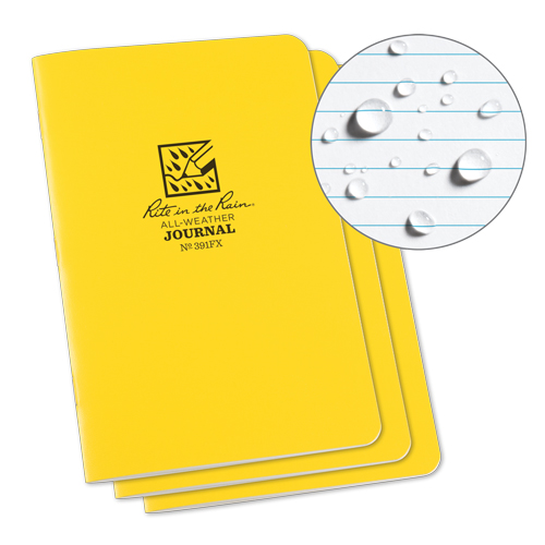 Carnet de notes, Couverture souple, Jaune, 48 Pages, 4-5/8" , 7"  Maritime Industrial Rubber