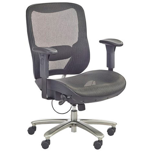 Economical Big & Tall Chair, Mesh, Black, 450 lbs. Capacity Maritime Industrial Rubber