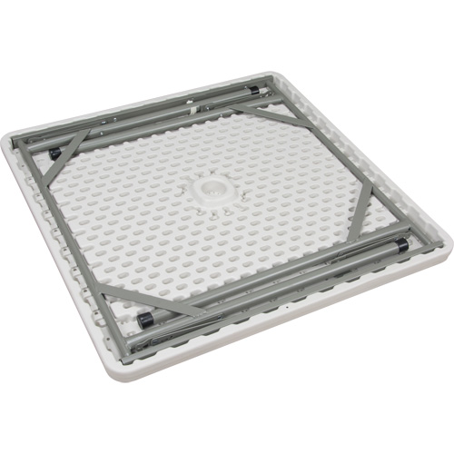 Table pliante, Carr&eacute;e, 34" l x 34" la, Poly&eacute;thyl&egrave;ne, Blanc Maritime Industrial Rubber