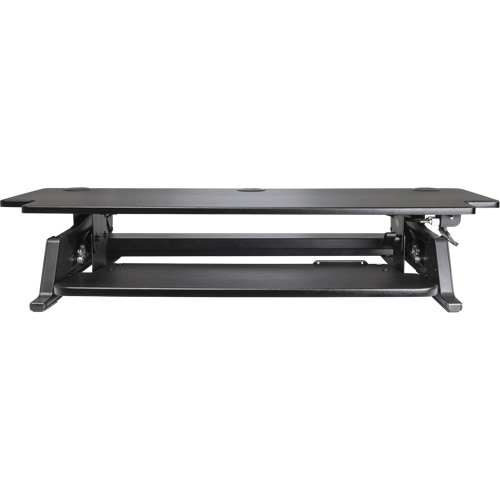 Poste de travail assis-debout Goya, Mod&egrave;le de bureau, 20" h x 42" la x 16" p, Noir Maritime Industrial Rubber