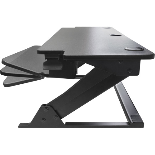 Poste de travail assis-debout Goya, Mod&egrave;le de bureau, 20" h x 42" la x 16" p, Noir Maritime Industrial Rubber