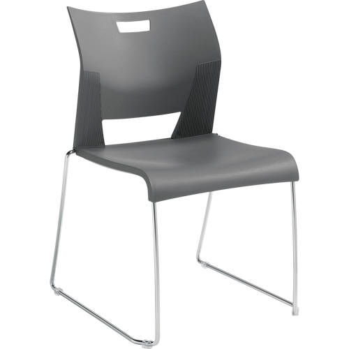 Chaise de formation sans bras Duet, Plastique, Hauteur 33-1/4", Capacit&eacute; 350 lb, Gris Maritime Industrial Rubber