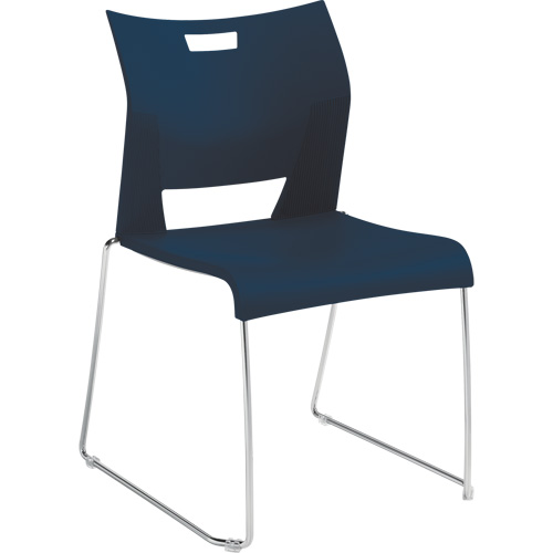 Chaise de formation sans bras Duet, Plastique, Hauteur 33-1/4", Capacit&eacute; 350 lb, Bleu Maritime Industrial Rubber