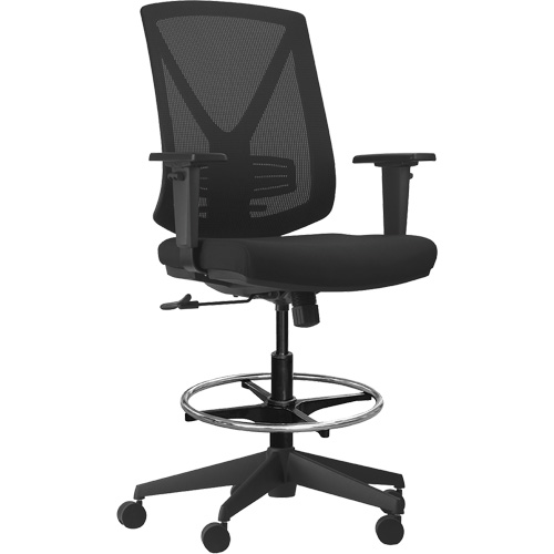 Chaise ajustable de premi&egrave;re qualit&eacute; &agrave; basculement synchronis&eacute; s&eacute;rie Activ, Tissu/Mailles, Noir, Capacit&eacute; 275 lb Maritime Industrial Rubber