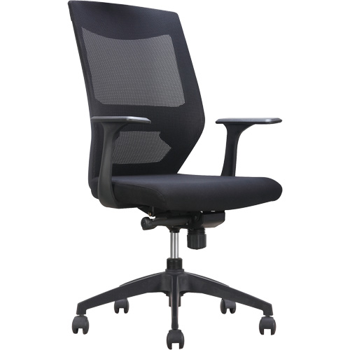 Chaise de bureau ajustable &agrave; basculement synchronis&eacute; s&eacute;rie Activ, Tissu/Mailles, Noir, Capacit&eacute; 275 lb Maritime Industrial Rubber