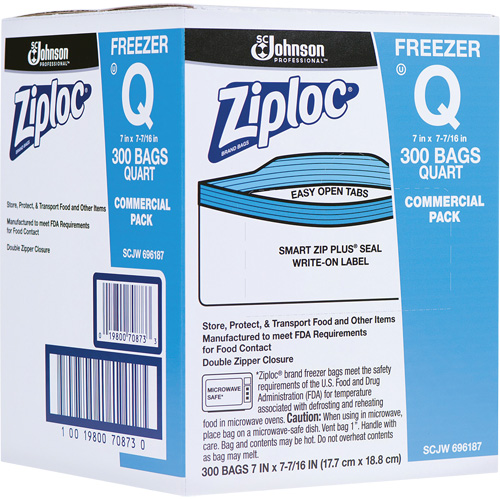Sacs de cong&eacute;lation Ziploc Maritime Industrial Rubber