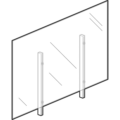 Sneeze Guard, 36" W x 36" H Maritime Industrial Rubber