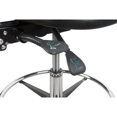 Heavy-Duty Ergonomic Stool, Stationary, Adjustable Height, 250 lbs. Capacity Maritime Industrial Rubber