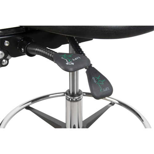Heavy-Duty Ergonomic Stool, Mobile, Adjustable Height, 250 lbs. Capacity Maritime Industrial Rubber