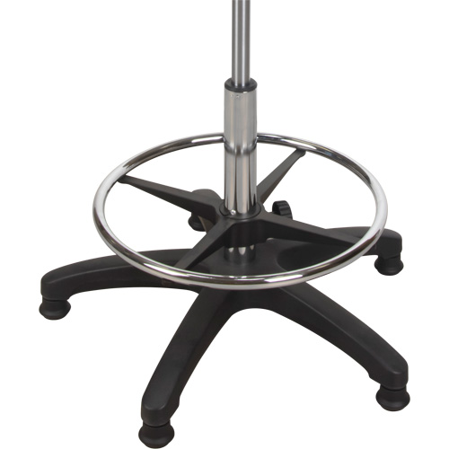 Heavy-Duty Ergonomic Stool with Adjustable Arm Rests, Stationary, Adjustable Height, 250 lbs. Capacity Maritime Industrial Rubber