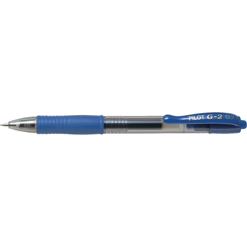 G2 Gel Pen, Blue, 0.7 mm, Retractable Maritime Industrial Rubber