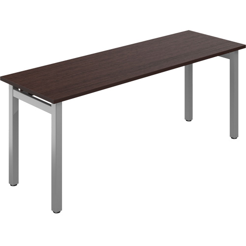 Newland Table Desk, 29-7/10" L x 72" W x 29-3/5" H, Dark Brown Maritime Industrial Rubber