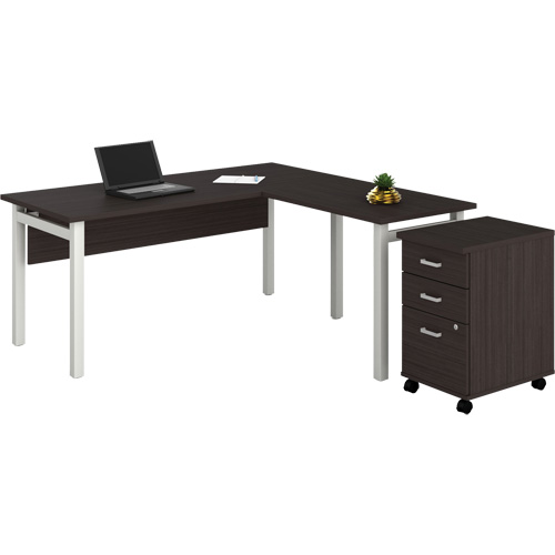 Bureau en "L" avec caisson Newland Maritime Industrial Rubber
