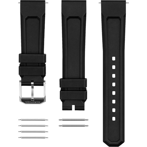 Grande montre automatique de plong&eacute;e, Num&eacute;rique, &agrave; piles, 41 mm, Noir Maritime Industrial Rubber