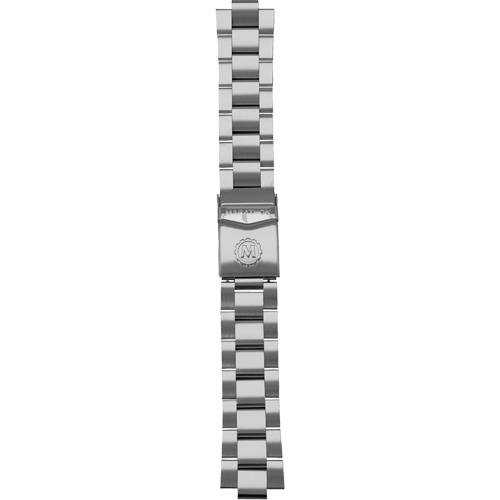 Grey Maple Large Diver's Automatic Watch with Stainless Steel Bracelet, Digital, Battery Operated, 41 mm, Silver Maritime Industrial Rubber