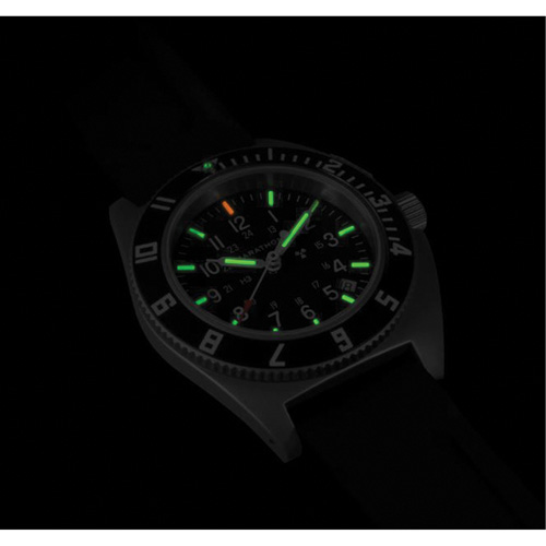 Steel Navigator with Date on Black 3-Piece Rubber Strap Kit, Digital, Battery Operated, 41 mm, Black Maritime Industrial Rubber