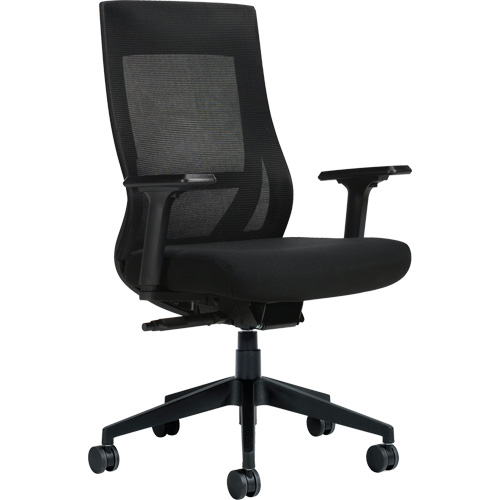 High-Back Weight-Sensing Synchro-Tilter, Mesh, Black Maritime Industrial Rubber