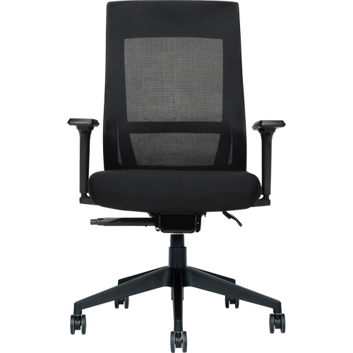 High-Back Weight-Sensing Synchro-Tilter, Mesh, Black Maritime Industrial Rubber