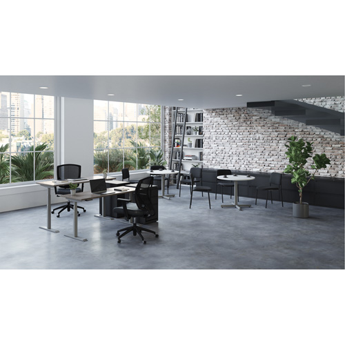 Newland Height-Adjustable Rectangular Table Maritime Industrial Rubber