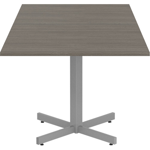 Table carr&eacute;e &agrave; hauteur r&eacute;glable Newland, 36" lo x 36" la x 29" h, Dessus de 1", Stratifi&eacute;, Brun Maritime Industrial Rubber