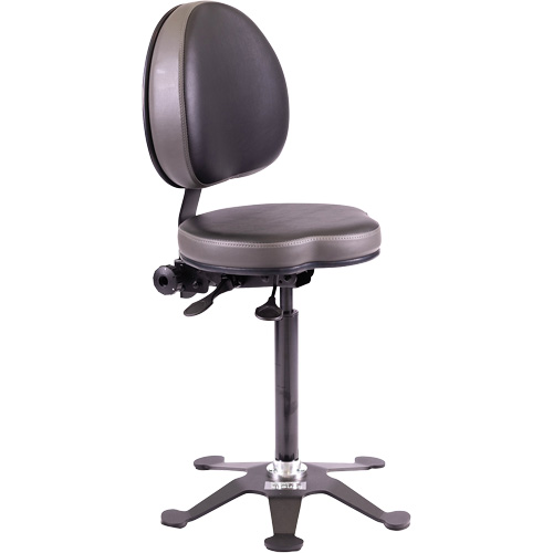 Tabouret industriel ergonomique TA190, Stationnaire, Ajustable Hauteur, Capacit&eacute; 280 lb Maritime Industrial Rubber