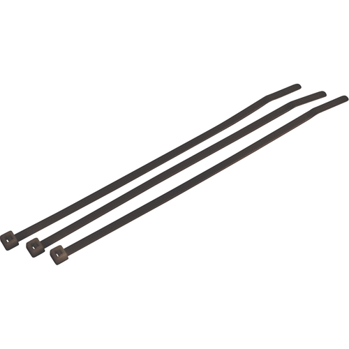 Attaches de c&acirc;ble standards r&eacute;sistantes aux intemp&eacute;ries/UV, Longueur 15", R&eacute;sistance &agrave; la traction 50 lb, Noir Maritime Industrial Rubber