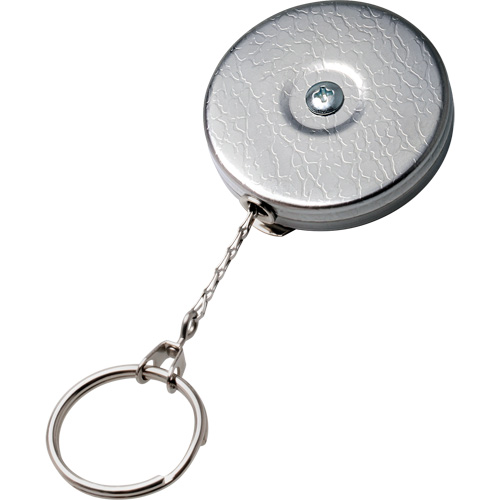 Porte-cl&eacute;s autor&eacute;tractable de s&eacute;rie Original, Chrome, C&acirc;ble 24", Fixation Agrafe de ceinture Maritime Industrial Rubber