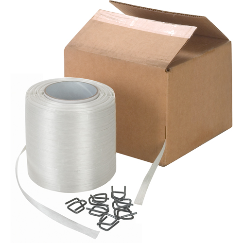 Bonded Cord Strapping, Polyester, 1/2" W x 750' L Maritime Industrial Rubber