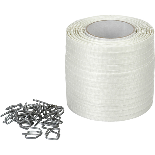Woven Cord Strapping, Polyester, 1/2" W x 750' L Maritime Industrial Rubber