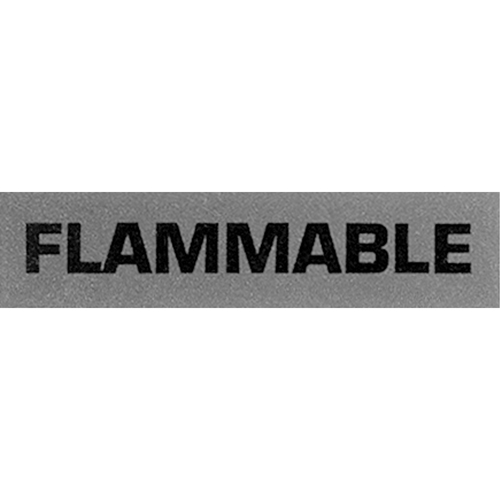 &eacute;tiquettes pour traitement sp&eacute;cial Flammable, 5" lo x 2" la, Noir/rouge Maritime Industrial Rubber