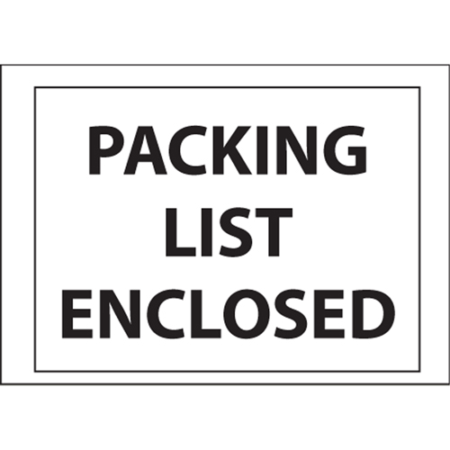 Packing List Envelopes, 4" L x 5" W, Backloading Style Maritime Industrial Rubber
