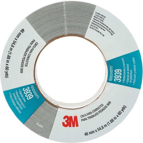 Ruban adh&eacute;sif 3939, 9 mils, Argent, 48 mm (2") x 55 m (180') Maritime Industrial Rubber