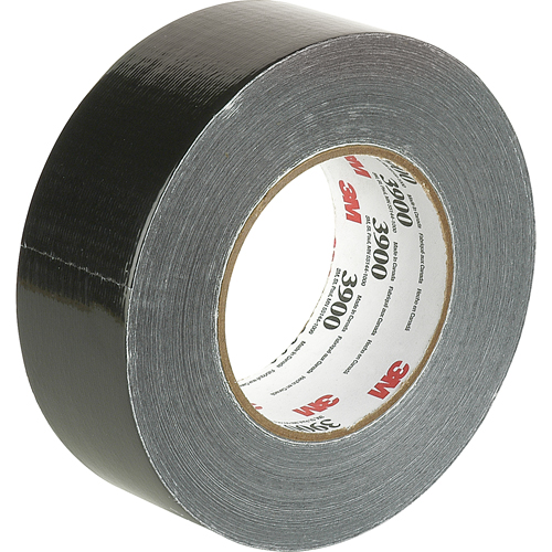 Rubans adh&eacute;sifs 3900 color&eacute;s de cat&eacute;gorie &eacute;conomique, 8 mils, Noir, 48 mm (2") x 55 m (180') Maritime Industrial Rubber