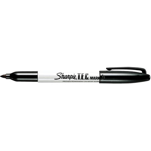 T.E.C. Permanent Marker, Black, Fine Tip Maritime Industrial Rubber